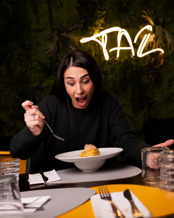 taz siena ristorante cocktail bar La Linguina alla tartare di gamberi